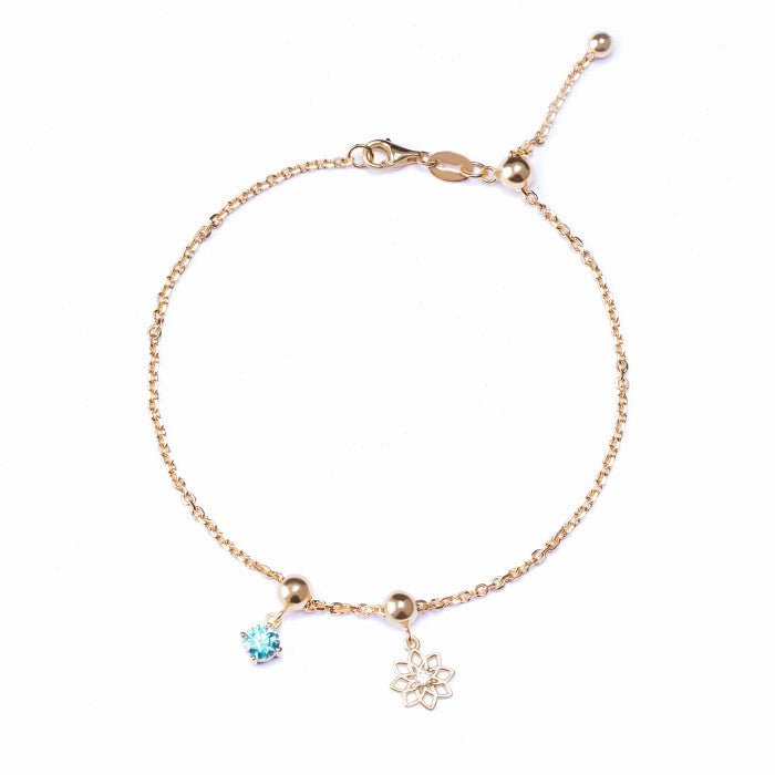 Gelang Serut Emas 7k - Sky Flower Gold Bracelet - The Shades Collection - Juene Jewelry - Juene