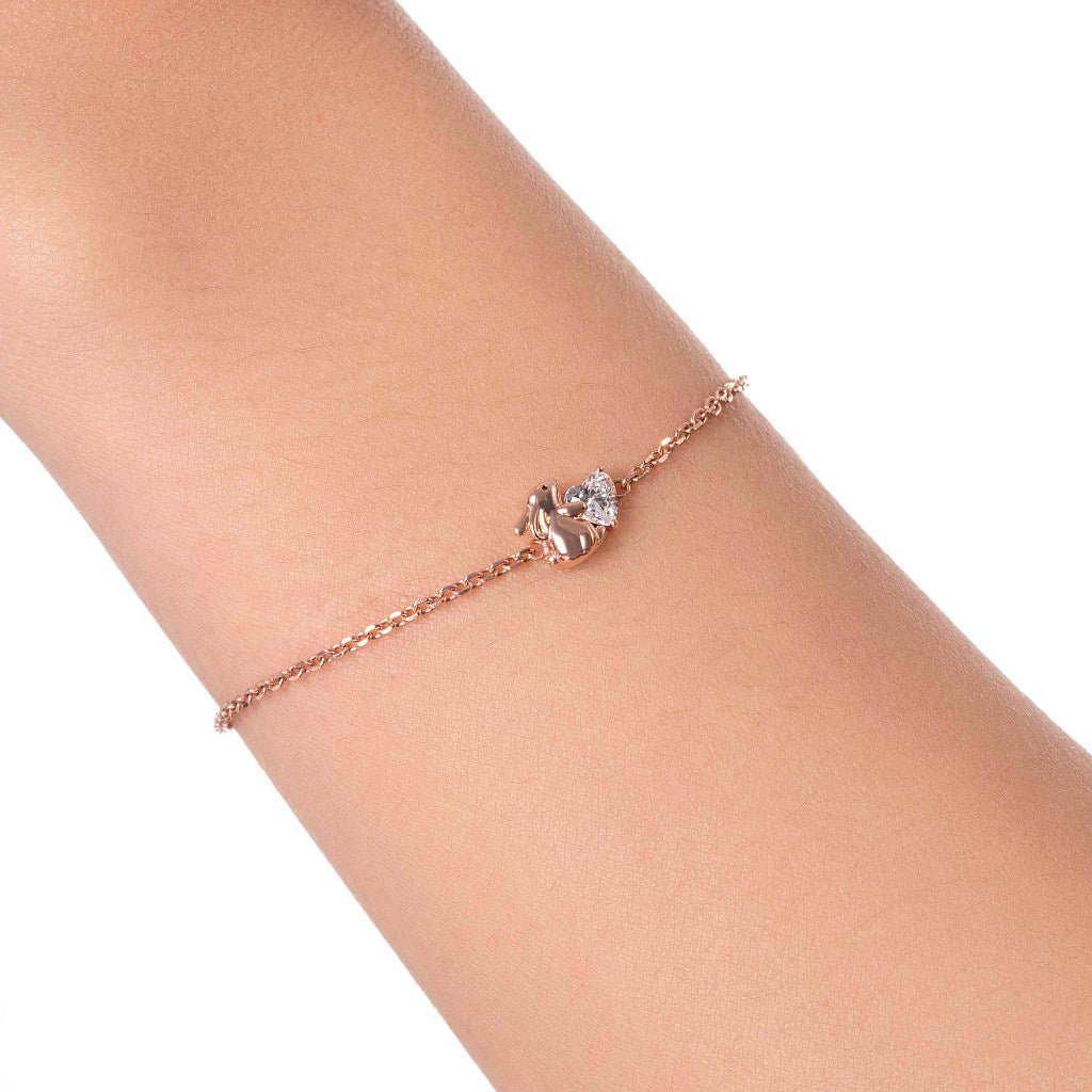 Gelang Serut Emas 8K - Bunny Gold Bracelet - Brianeta Collection - Juene Jewelry - Juene Jewelry