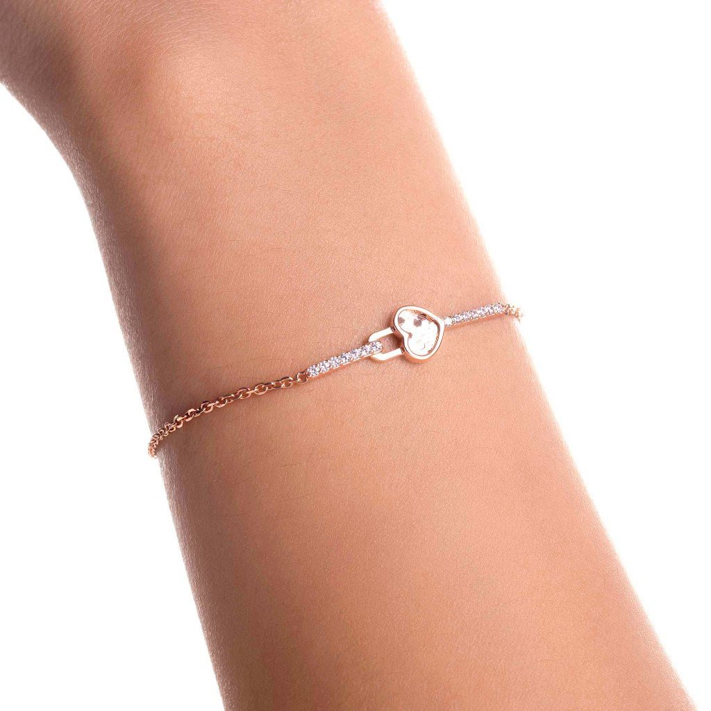 Gelang Serut Emas 8k - Lock Gold Bracelet - Evelina Collection - Juene Jewelry - Juene Jewelry