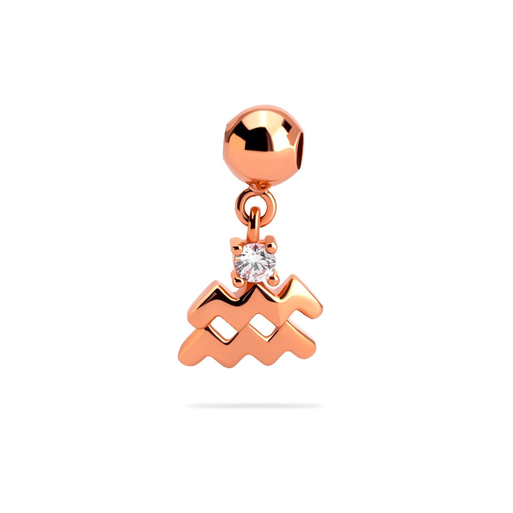 Liontin Emas 7k - Aquarius Gold Charm - Luxxe 01 Collection - Juene Jewelry