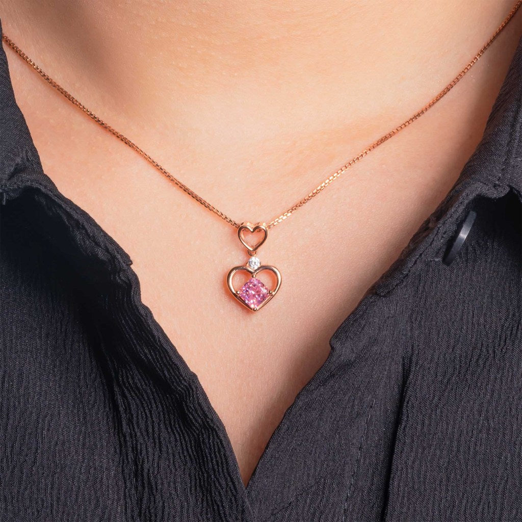 Liontin Emas 7k - Pure Love Gold Pendant - Pinky Crush Collection - Juene Jewelry