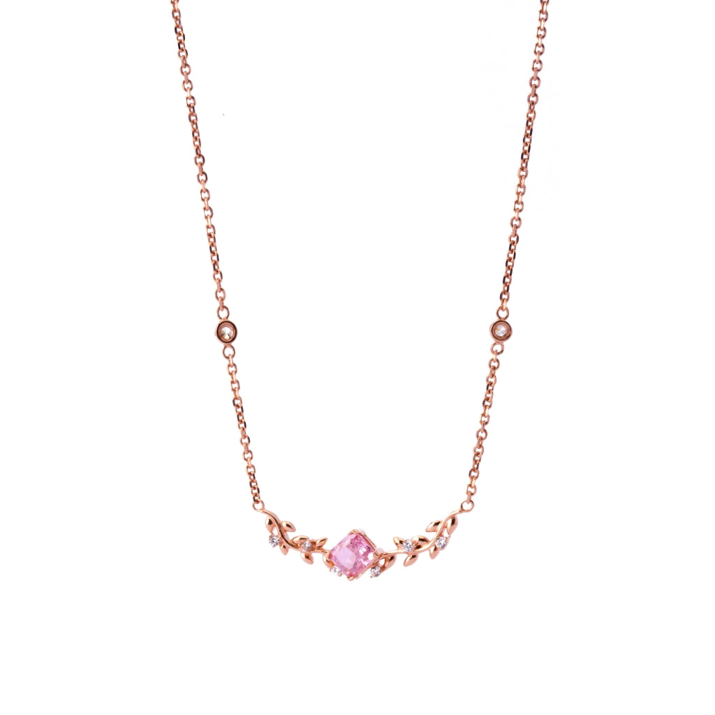 Kalung Serut Emas 7k - Rosevina Gold Necklace - Pinky Crush Collection - Juene Jewelry