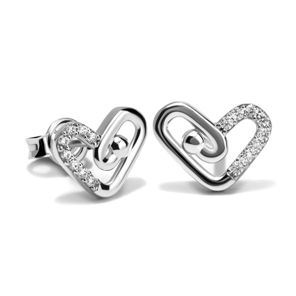 Anting Stud Emas 8K - Love Link Gold Earring - Veya Collection - Juene Jewelry