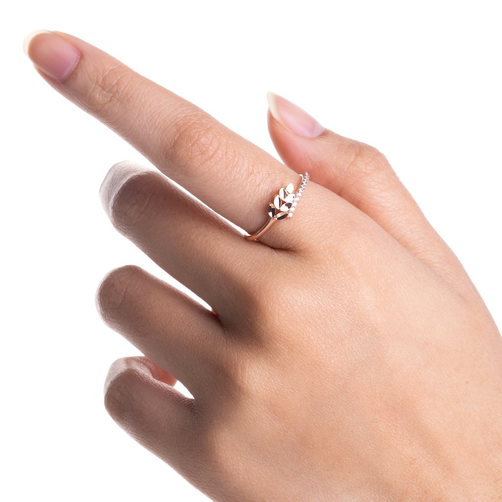 Cincin Emas 8K - Viola Gold Ring 03 - Terra Collection - Juene Jewelry