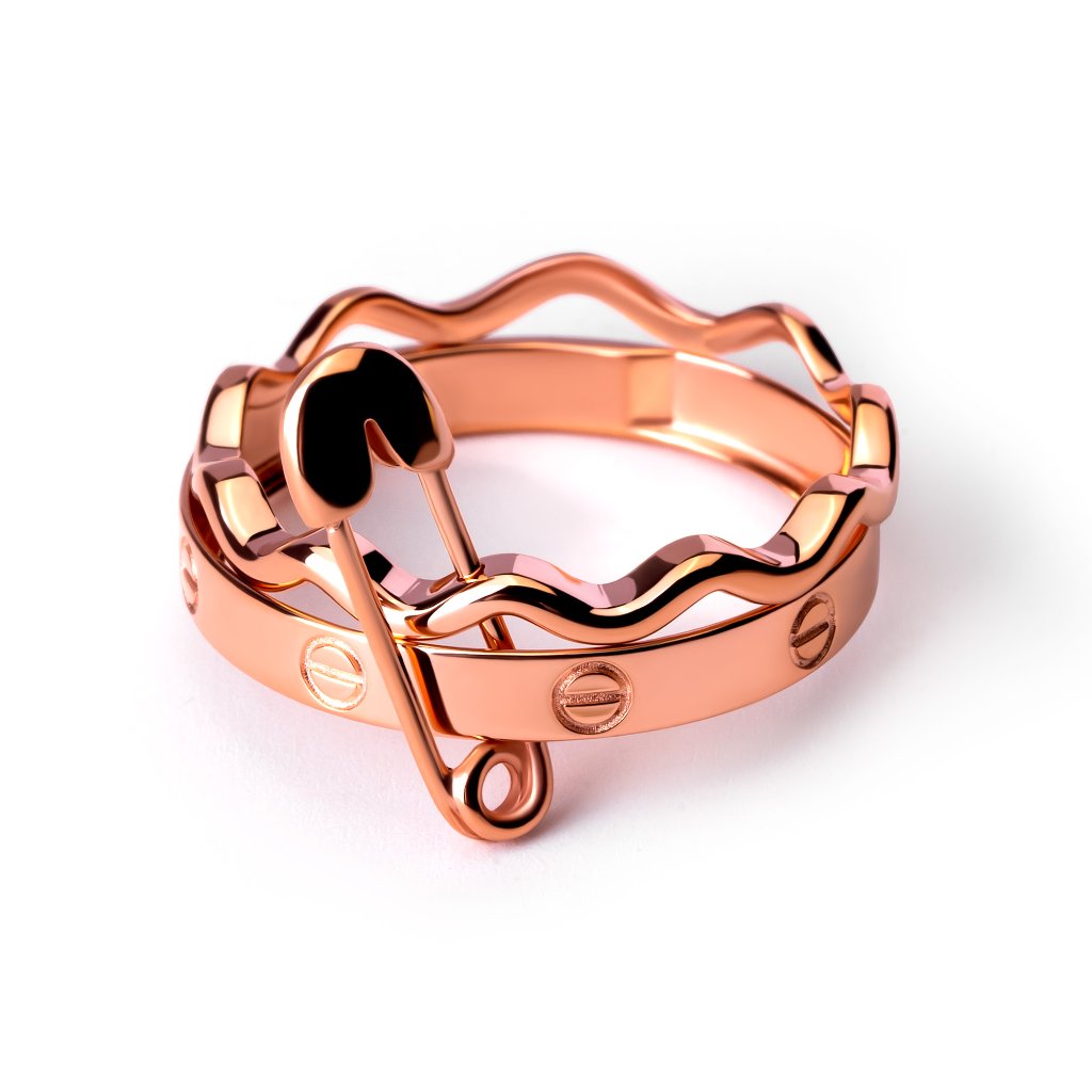 Cincin Emas 8K - Pin Gold Ring 01 - Terra Collection - Juene Jewelry