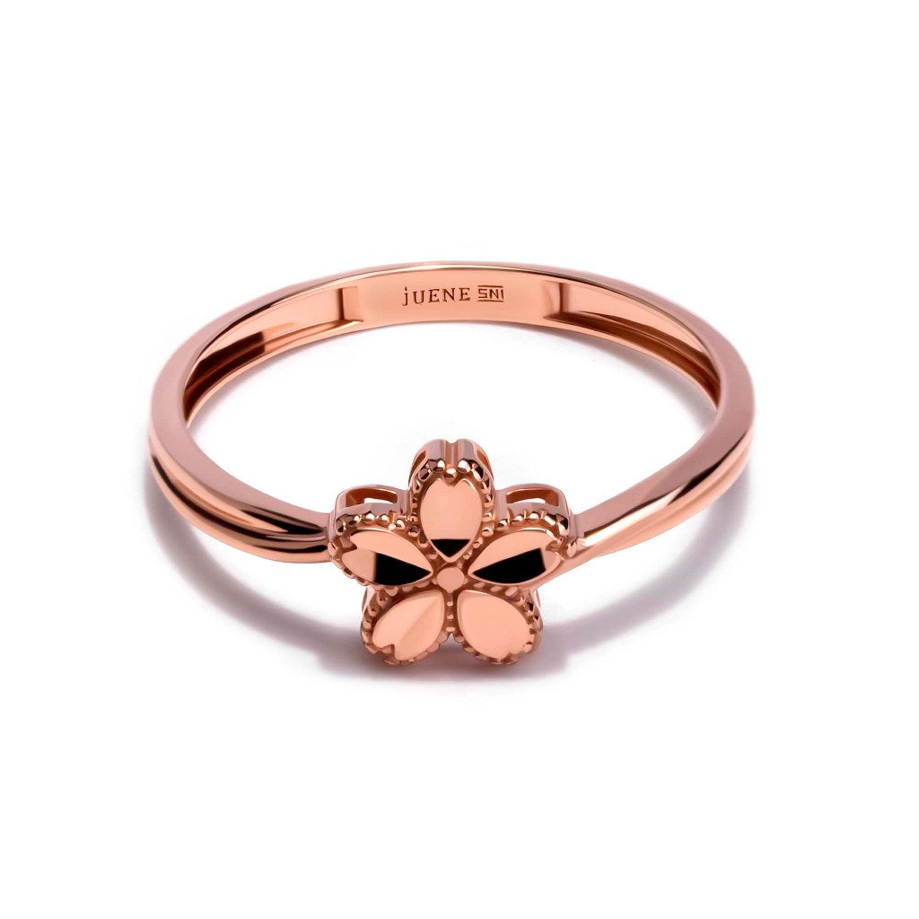 Cincin Emas 8K - Valentina Gold Ring - Veya  Collection - Juene Jewelry