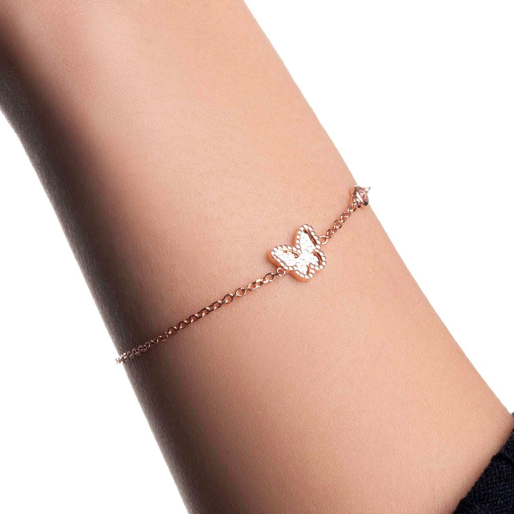 Gelang  Serut Emas 8K - Lilia Gold Bracelet - Fiora Collection - Juene Jewelry