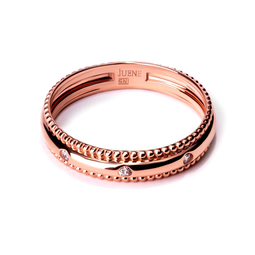 Cincin Emas 8K - Juliette  Gold Ring - Savara  Collection - Juene Jewelry