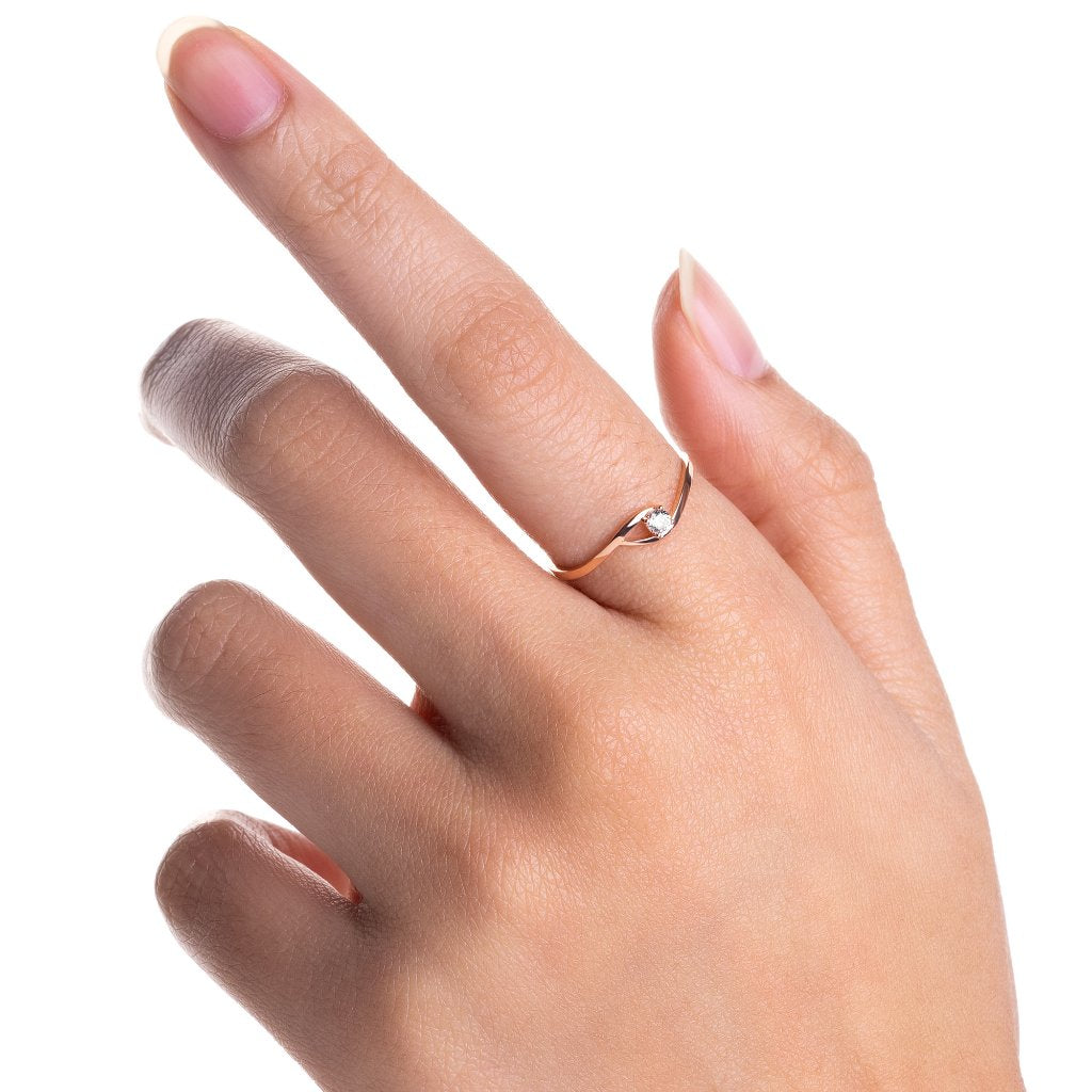 Cincin Emas 8K - Xena Gold Ring 03 - Terra Collection - Juene Jewelry
