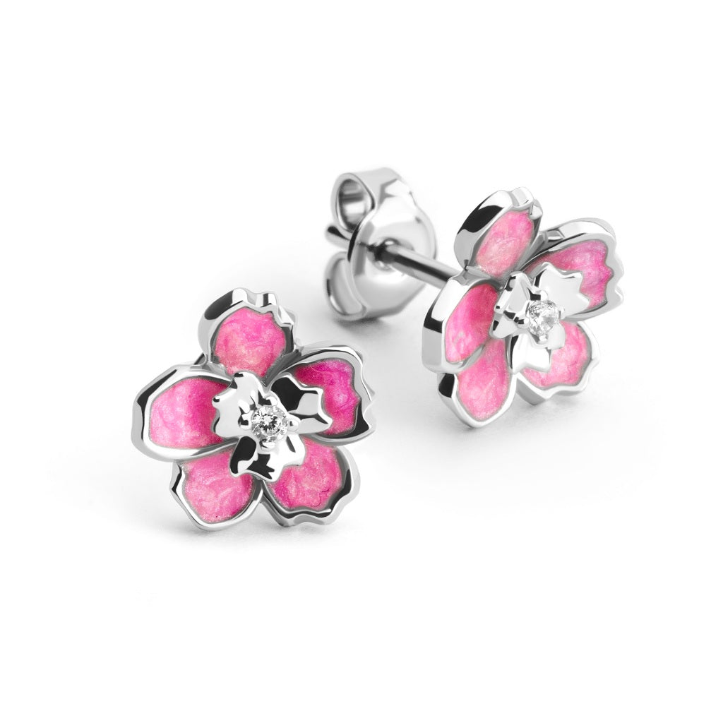 Anting Stud Emas 7k - Zinia Gold Earring - Charlotte Collection - Juene Jewelry