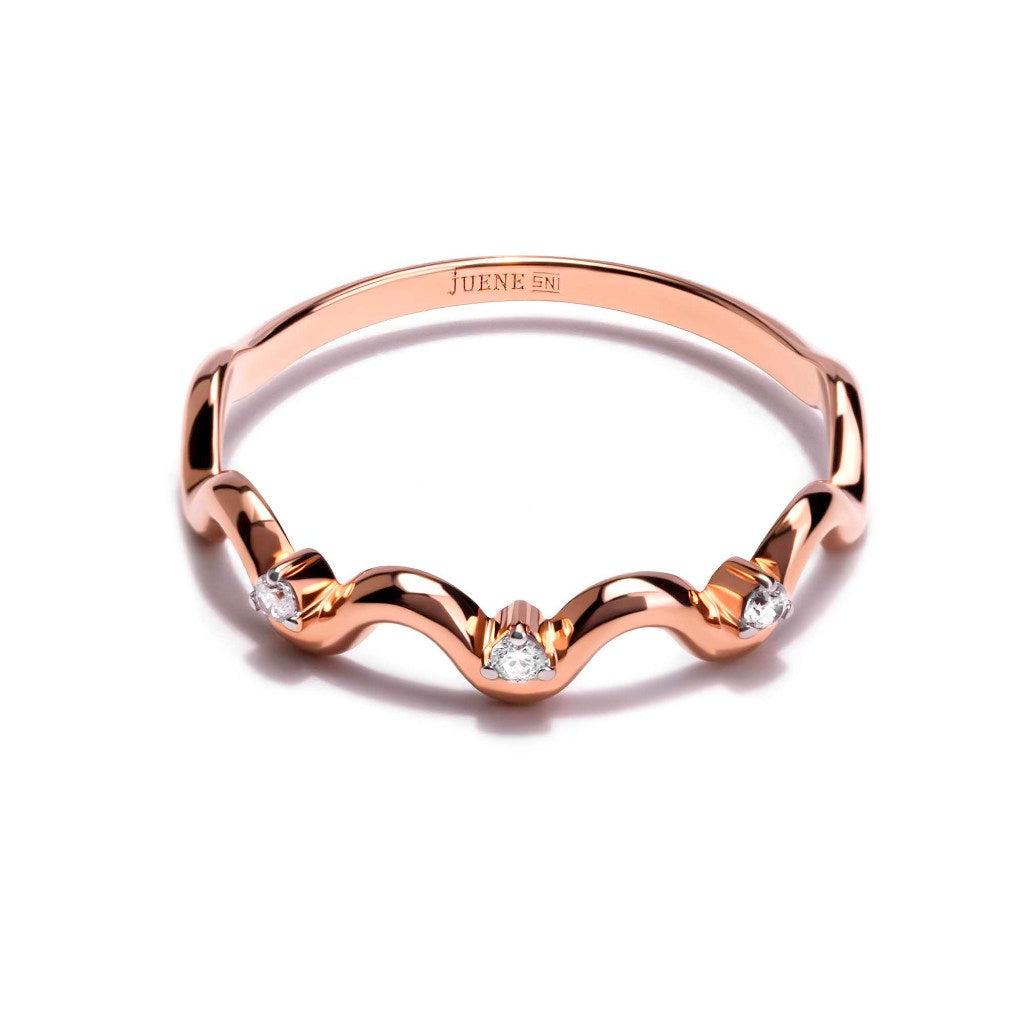 Cincin Emas 8K - Jolie Gold Ring - Veya  Collection - Juene Jewelry