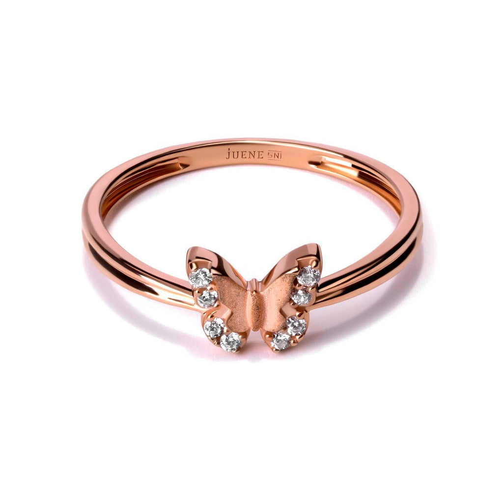 Cincin Emas 8K - Elaine  Gold Ring - Carta Collection - Juene Jewelry