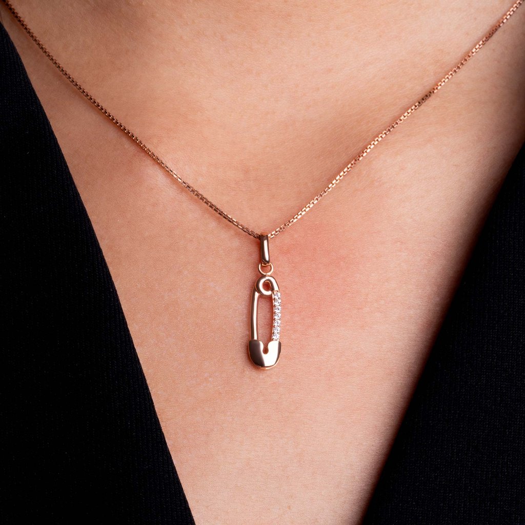Liontin Emas 8K - Pin Gold Pendant - Terra Collection - Juene Jewelry