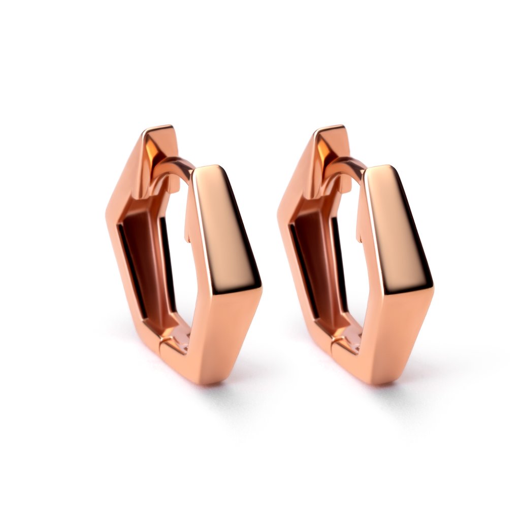 Anting Hoops Emas 8K - Lilo Gold Earring - Terra Collection - Juene Jewelry