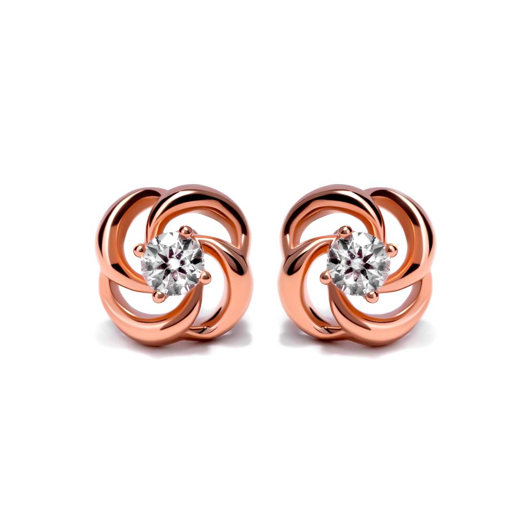 Anting Stud Emas 8K - Vera Gold Earring - Veya Collection - Juene Jewelry