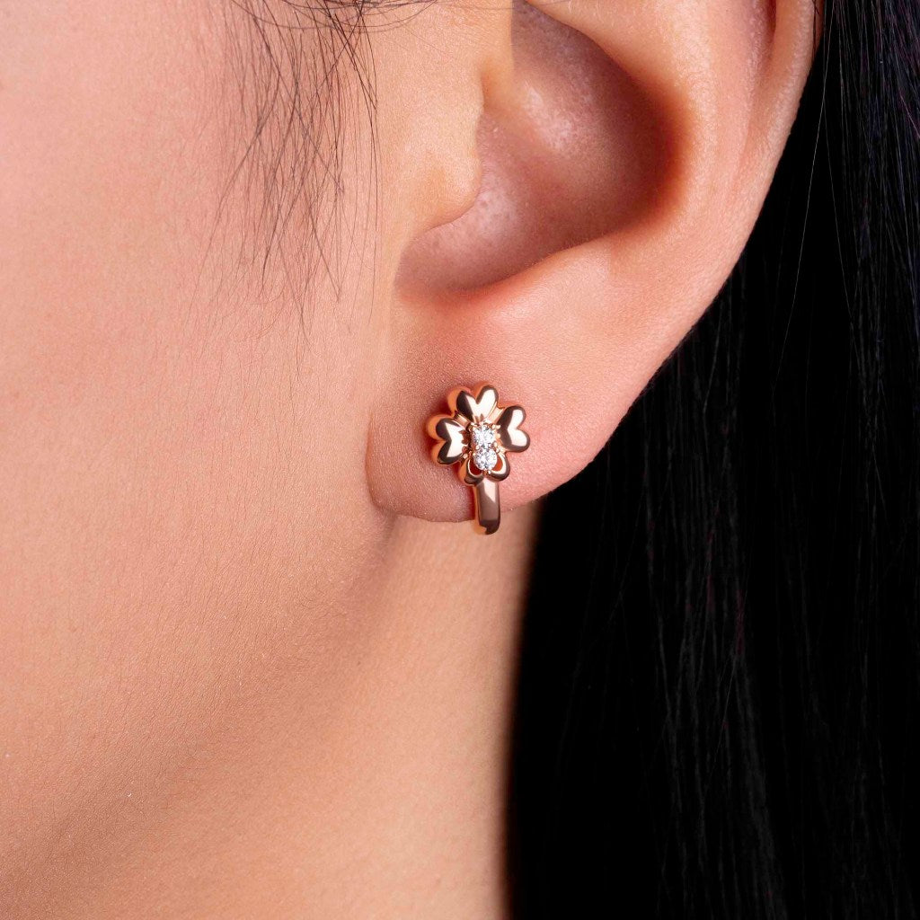 Anting Hoops Emas 8K - Fiaa Gold Earring - Savara Collection - Juene Jewelry