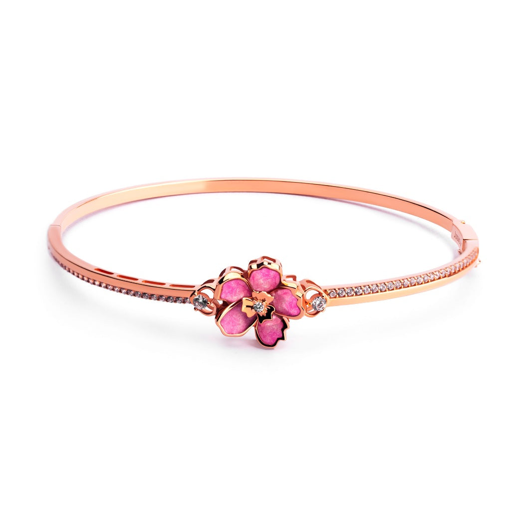 Gelang Emas 7k - Zinia Gold Bangle - Charlotte Collection - Juene Jewelry