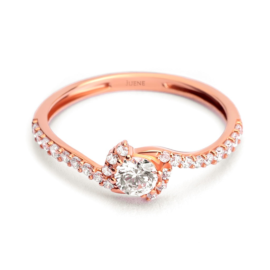 Cincin Emas 7k - Cyara Gold Ring - Avelia Collection - Juene Jewelry