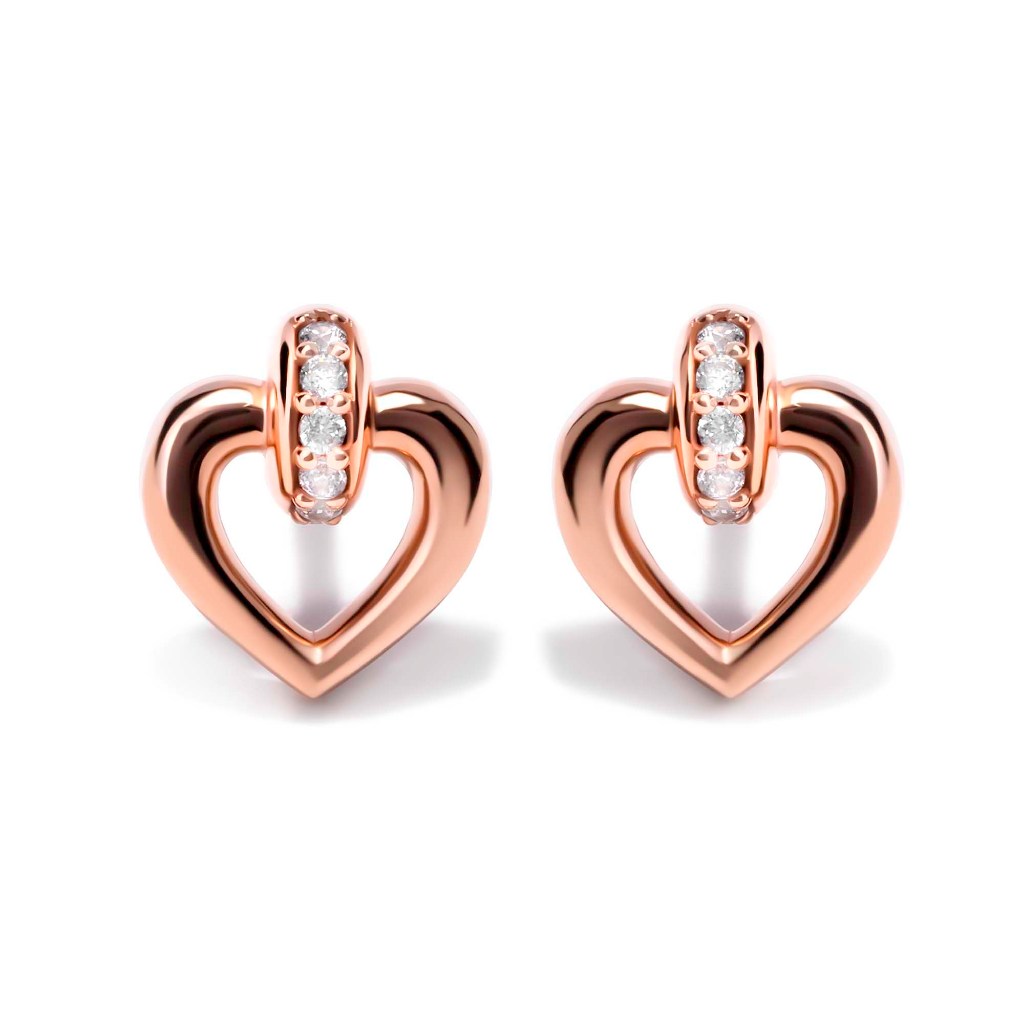 Anting Stud Emas 8K - Dona Gold Earring - Veya Collection - Juene Jewelry