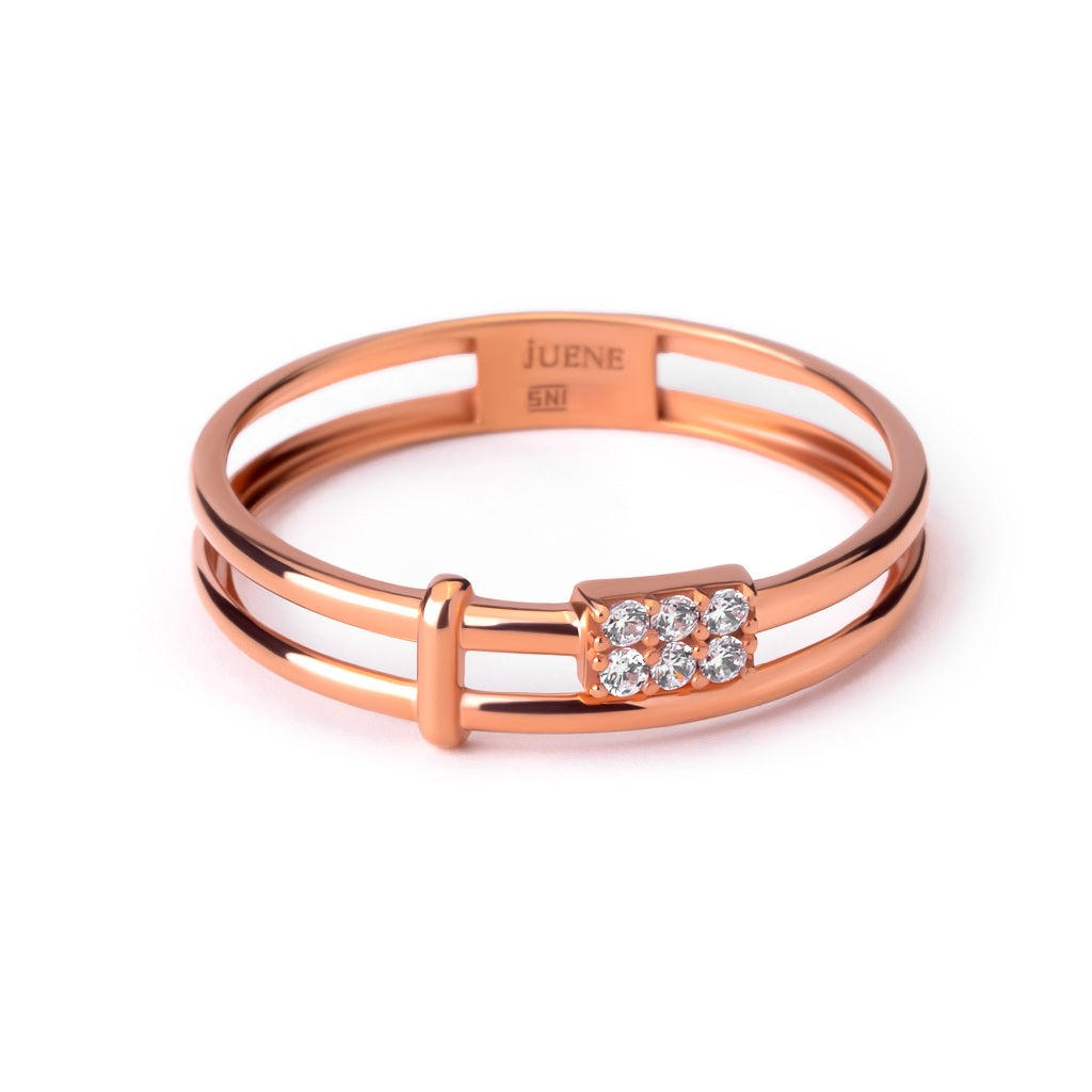 Cincin Emas 8K - Azara Gold Ring - Terra Collection - Juene Jewelry