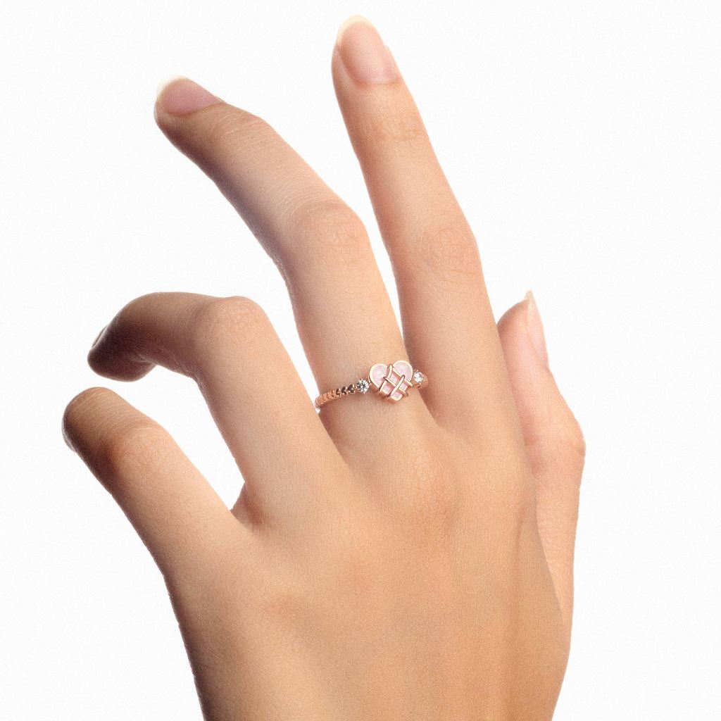 Cincin Emas 7k - Zinia Gold Ring - Charlotte Collection - Juene Jewelry