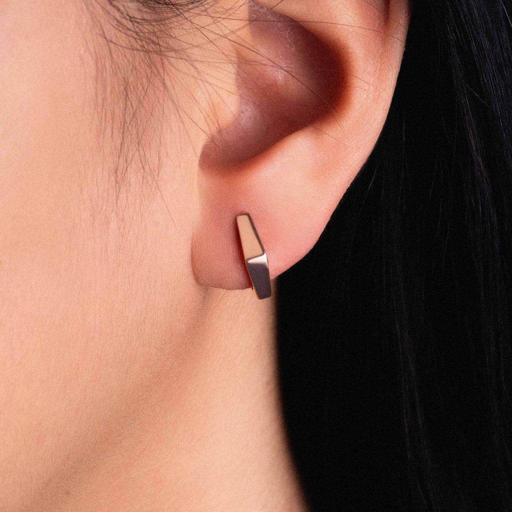 Anting Hoops Emas 8K - Lilo Gold Earring - Terra Collection - Juene Jewelry