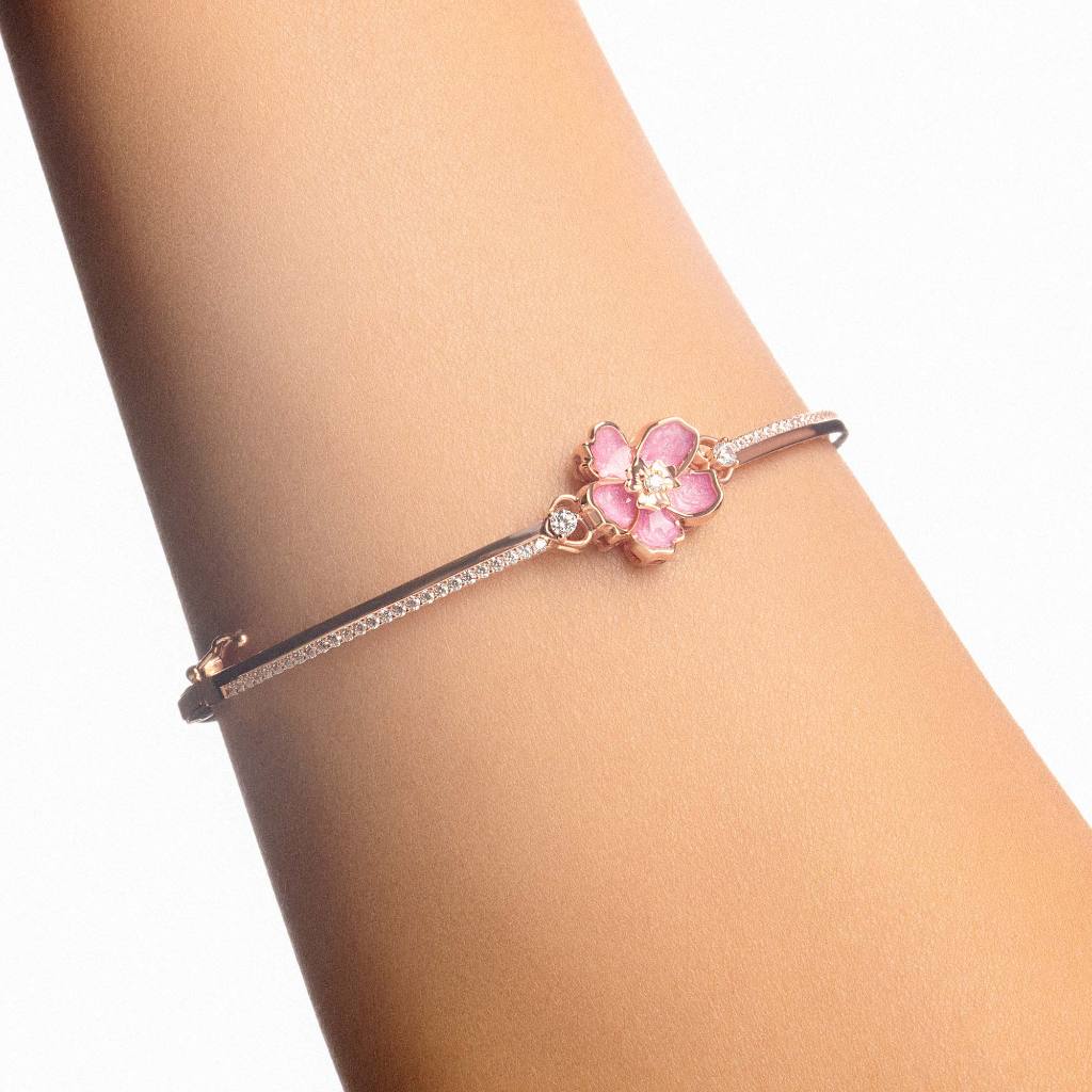Gelang Emas 7k - Zinia Gold Bangle - Charlotte Collection - Juene Jewelry