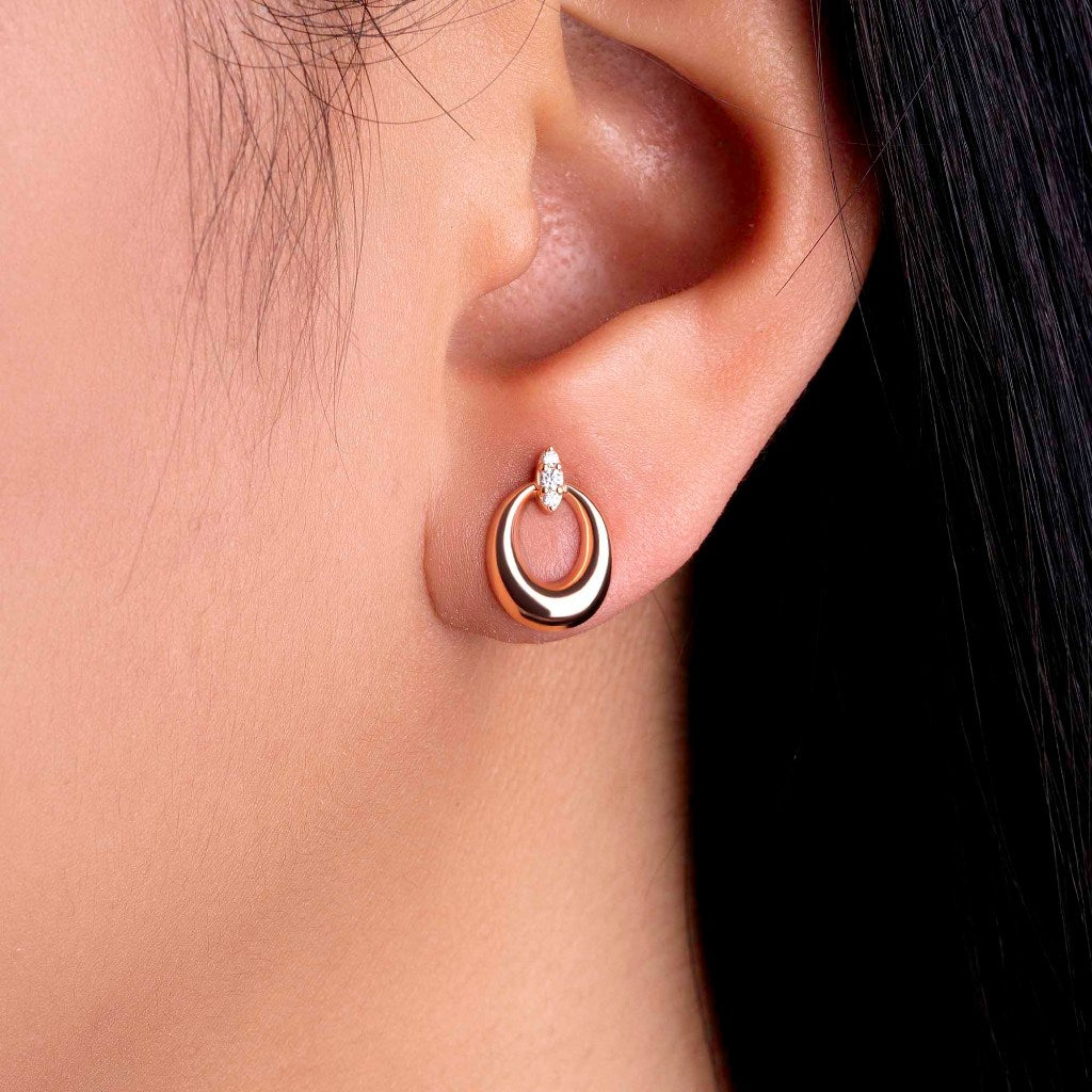Anting Tusuk Emas 8K - Hally Gold Earring - Savara Collection - Juene Jewelry