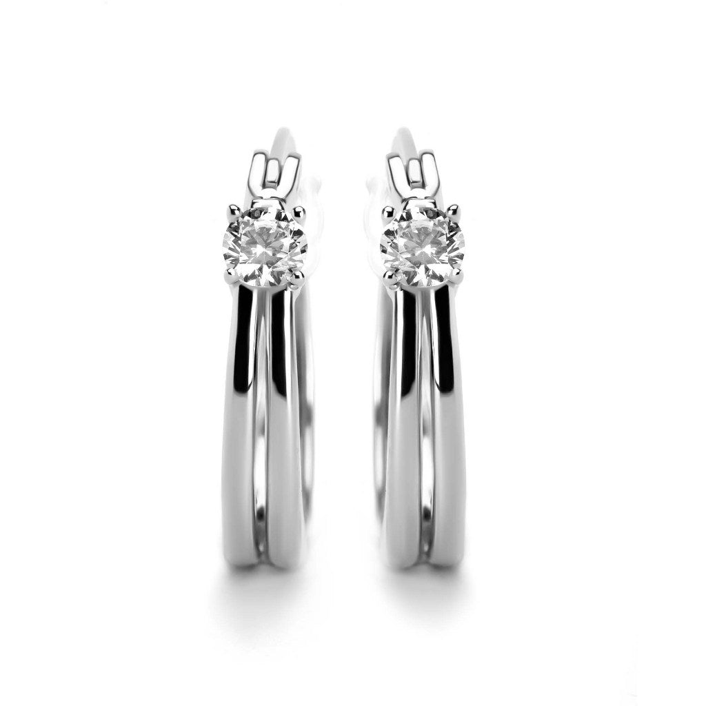 Anting Hoops Emas 8k - Gisa Gold Earring - Tally Collection - Juene Jewelry