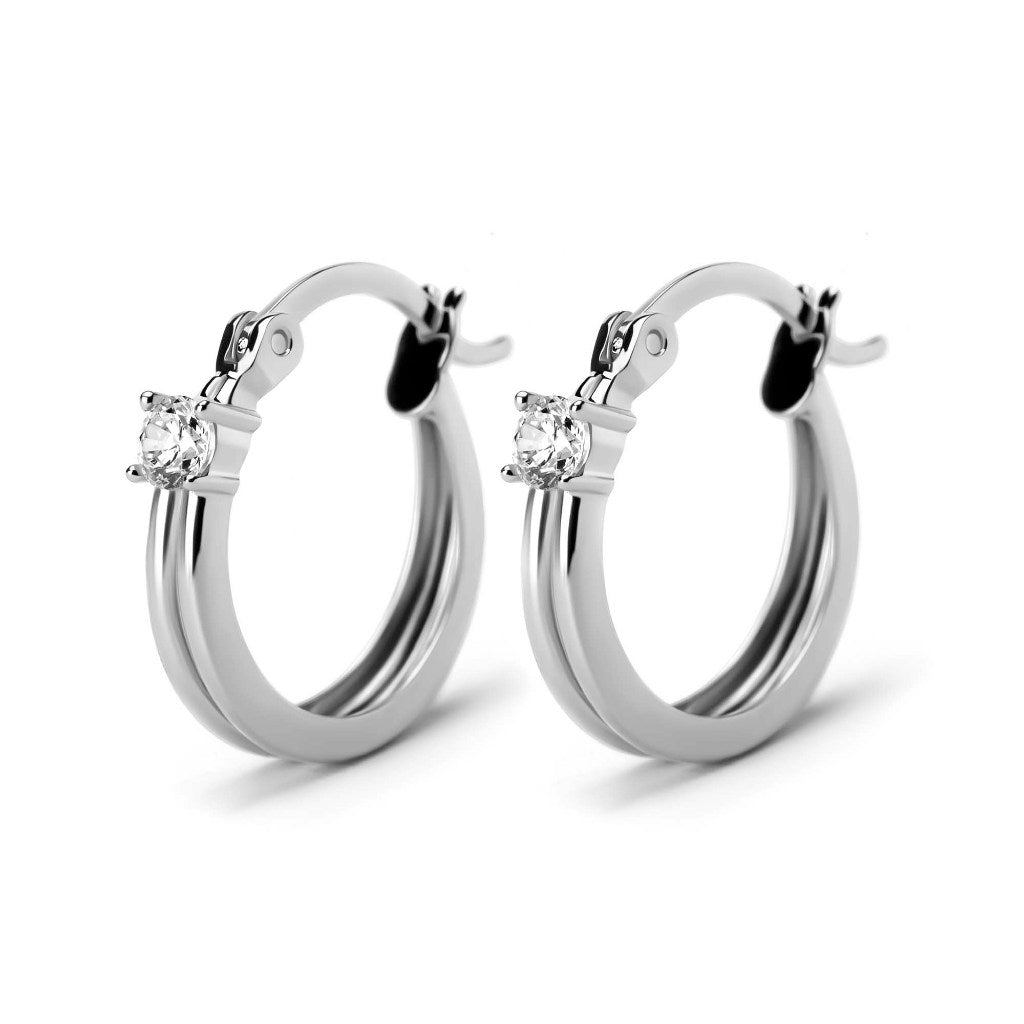 Anting Hoops Emas 8k - Gisa Gold Earring - Tally Collection - Juene Jewelry