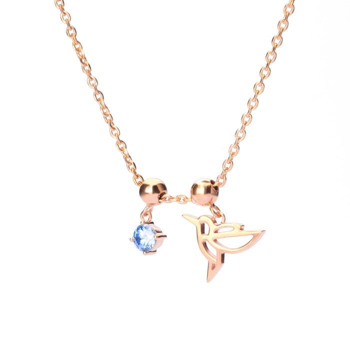 Kalung Rantai Emas 7k - Azure Bird Gold Necklace - The Shades Collection - Juene Jewelry - Juene