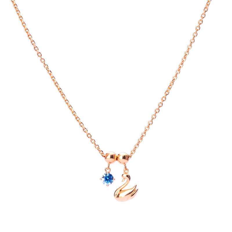 Kalung Serut Emas 7k - Azure Swan Gold Necklace - The Shades Collection - Juene Jewelry - Juene