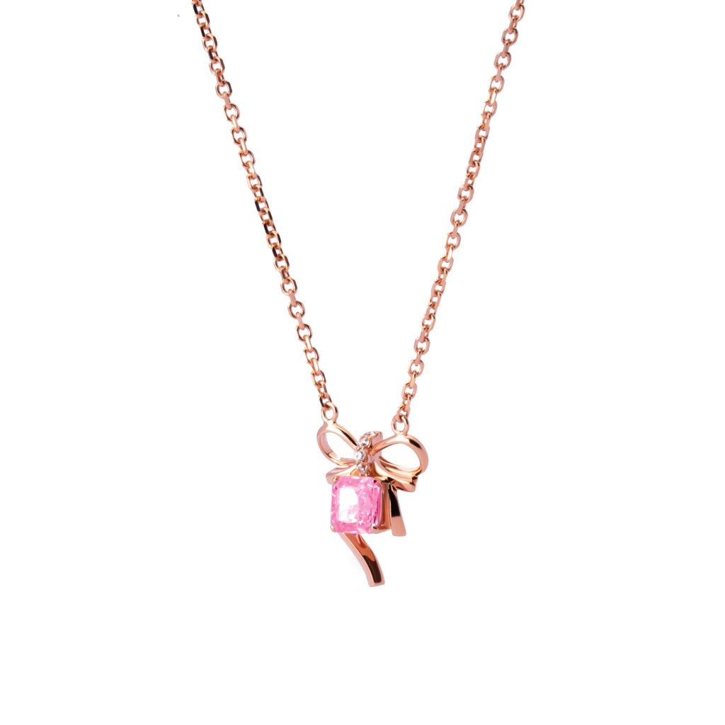 Kalung Serut Emas 7k - Coquette Gold Necklace - Pinky Crush Collection - Juene Jewelry - Juene