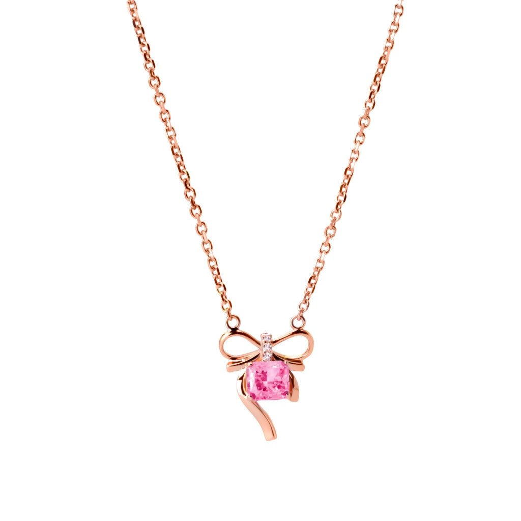 Kalung Serut Emas 7k - Coquette Gold Necklace - Pinky Crush Collection - Juene Jewelry - Juene