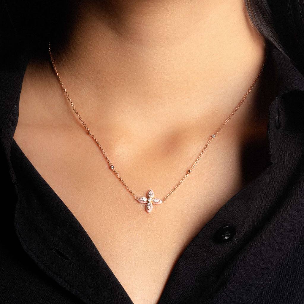 Kalung Serut Emas 7k - Disa Gold Necklace - Charlotte Collection - Juene Jewelry - Juene