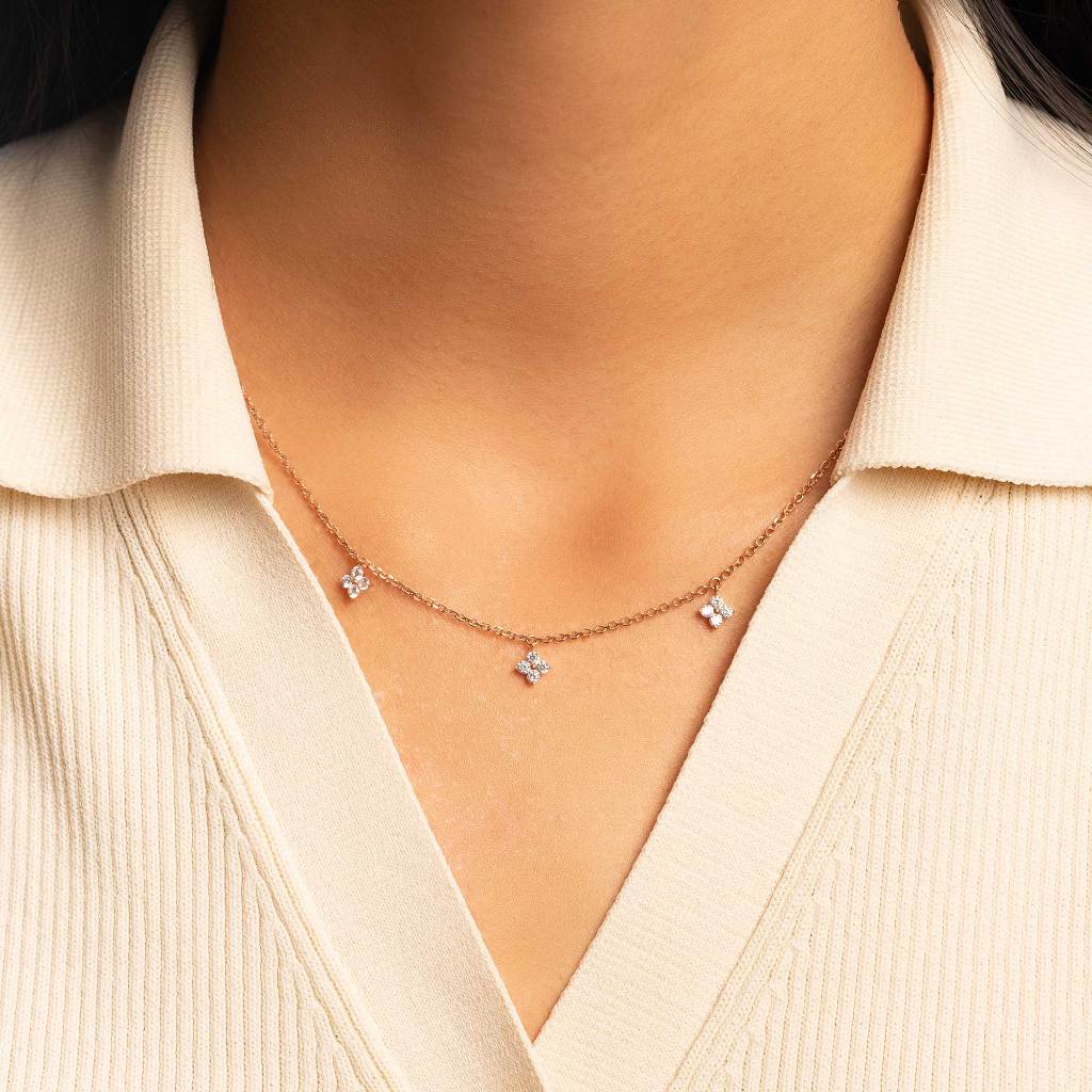 Kalung Serut Emas 7k - Floria Gold Necklace - Velina Collection - Juene Jewelry - Juene