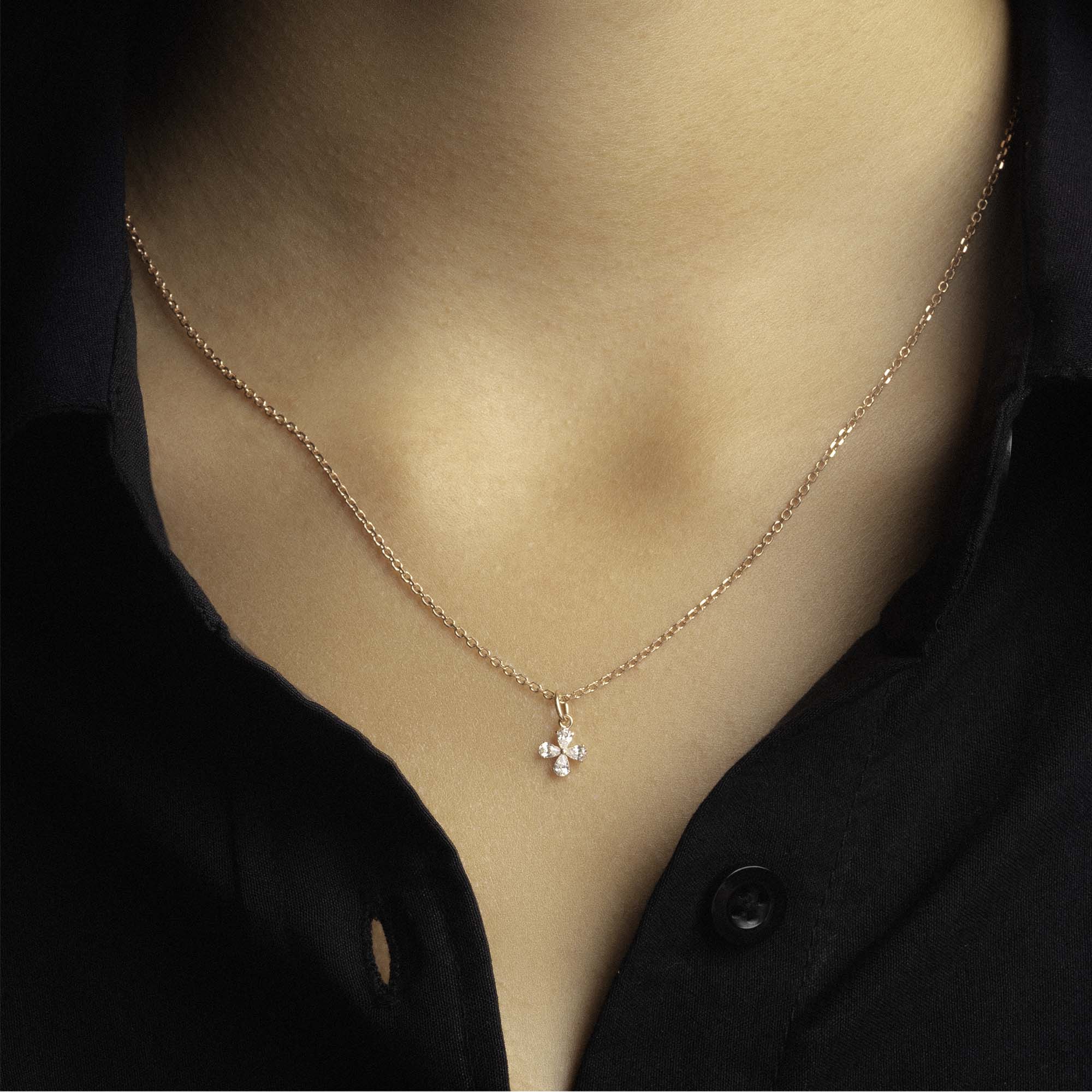 Kalung Serut Emas 7k - Fora Gold Necklace - Luxxe 02 Collection - Juene Jewelry - Juene