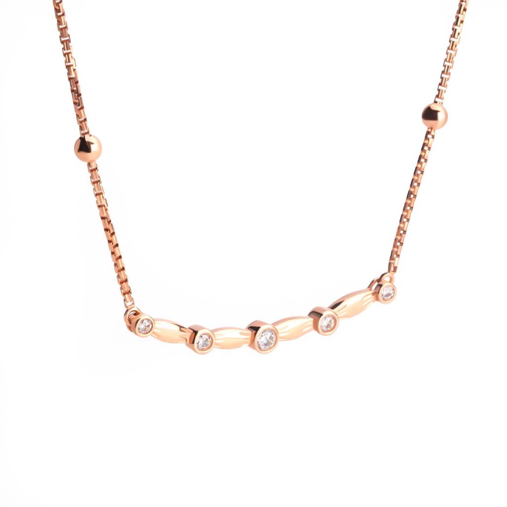 Kalung Serut Emas 7k - Orea Gold Necklace - Dotsy Collection - Juene Jewelry - Juene