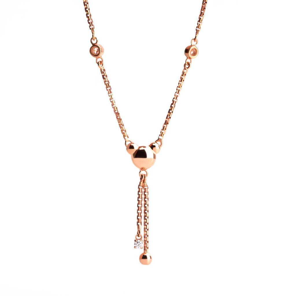 Kalung Serut Emas 7k - Teddy Gold Necklace - Dotsy Collection - Juene Jewelry - Juene
