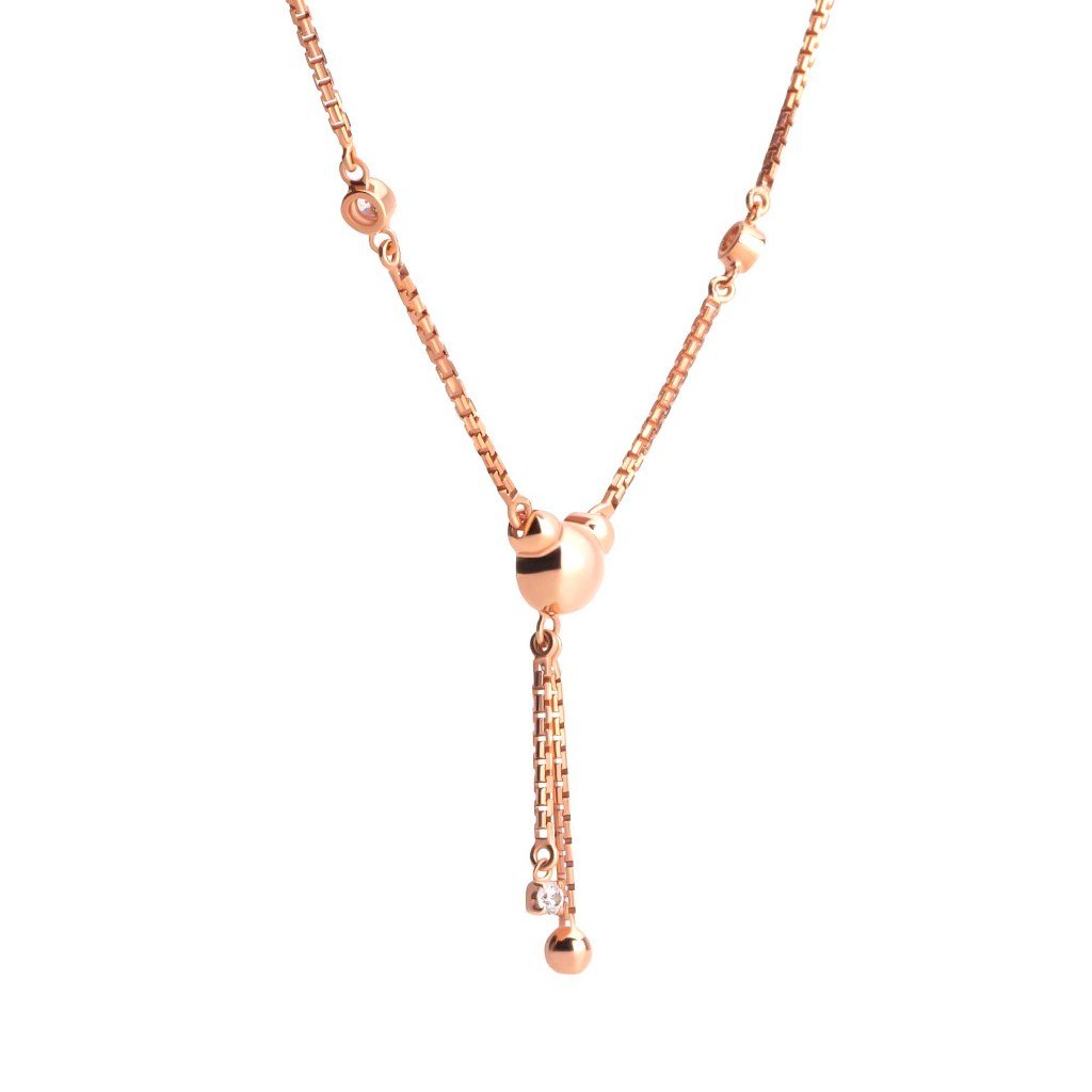 Kalung Serut Emas 7k - Teddy Gold Necklace - Dotsy Collection - Juene Jewelry - Juene