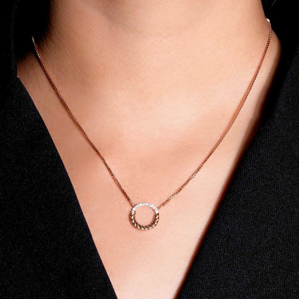 Kalung Serut Emas 8K - Celia Gold Necklace - Veya Collection - Juene Jewelry - Juene