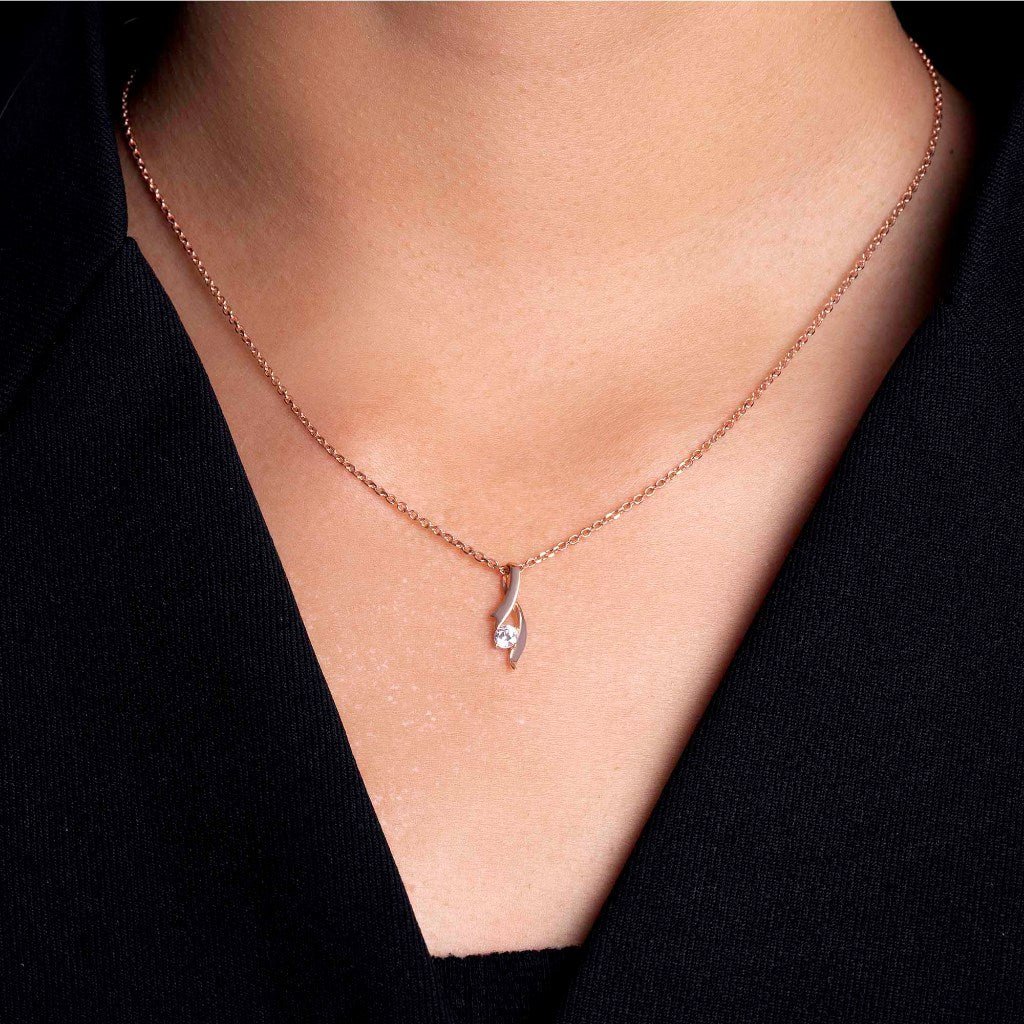 Kalung Serut Emas 8k - Clara Gold Necklace - Evelina Collection - Juene Jewelry - Juene Jewelry