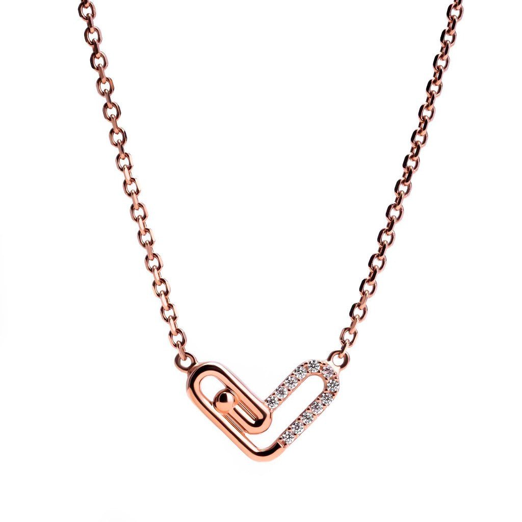 Kalung Serut Emas 8K - Love Link Gold Necklace - Veya Collection - Juene Jewelry - Juene