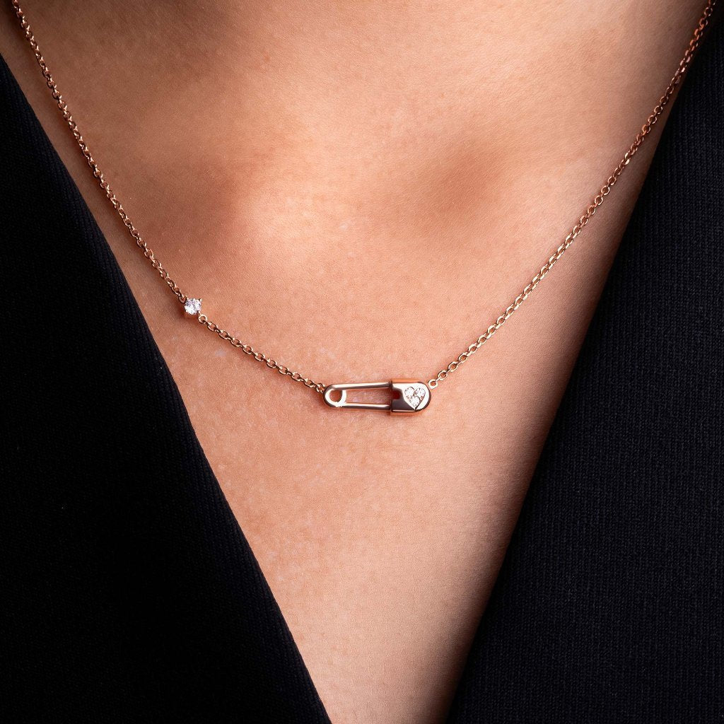 Kalung Serut Emas 8K - Pin Gold Necklace - Terra Collection - Juene Jewelry - Juene