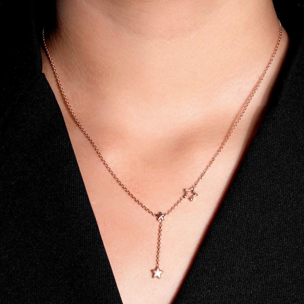 Kalung Serut Emas 8K - Stella Gold Necklace - Veya Collection - Juene Jewelry - Juene