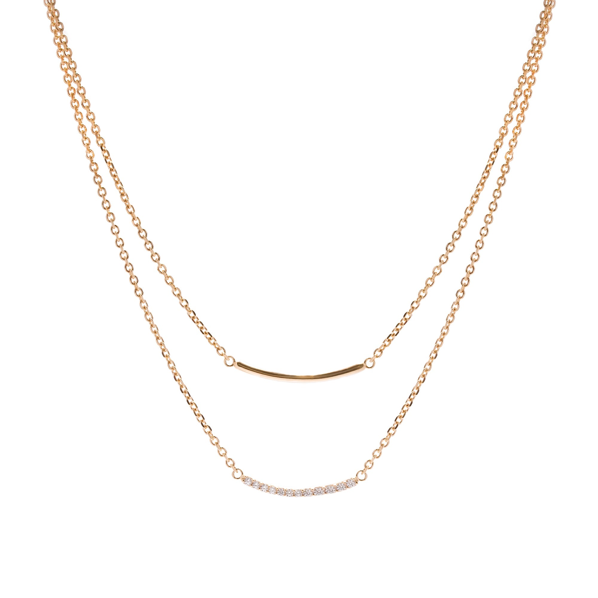 Laura Gold Necklace - Twine Collection - Juene Jewelry