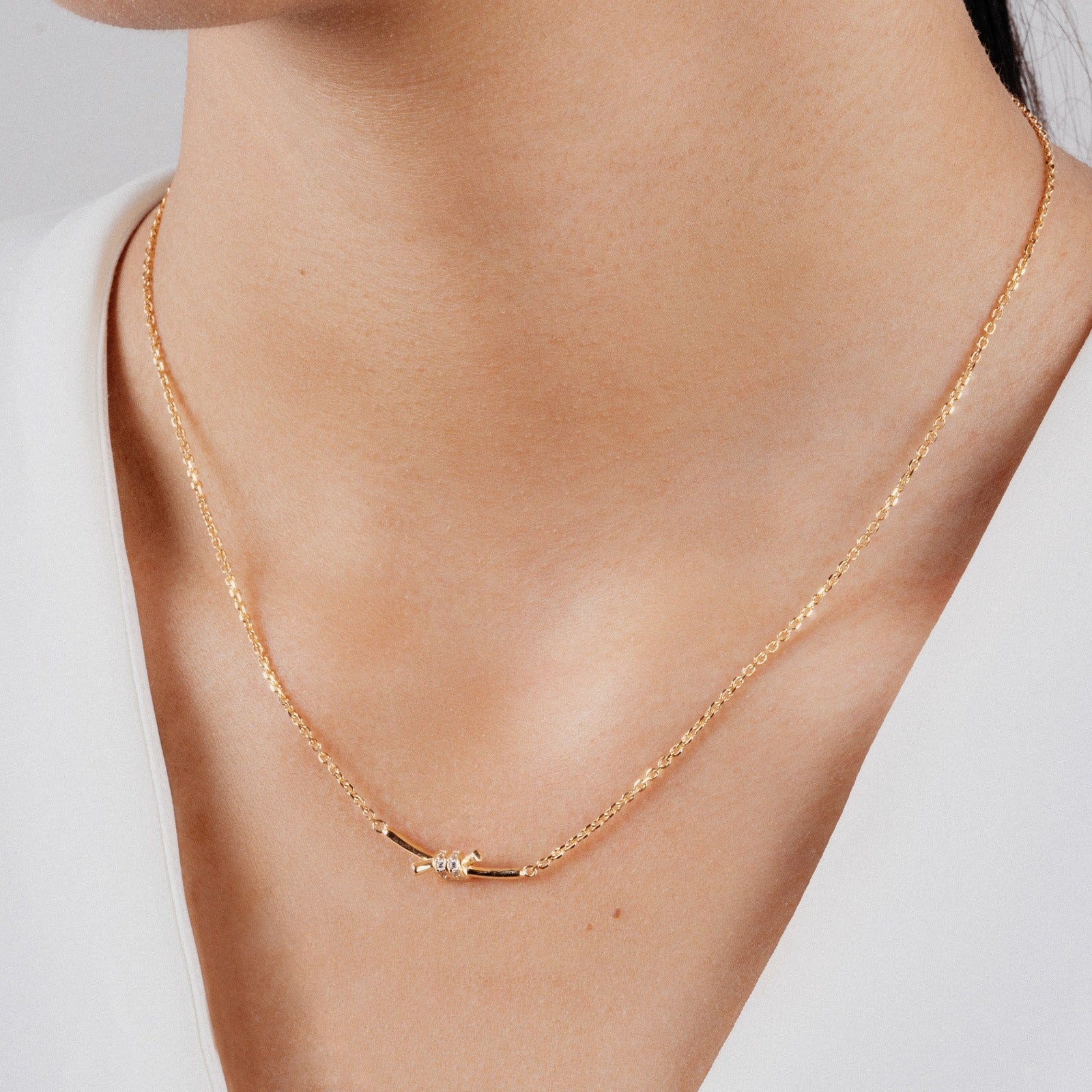 Lavita Gold Necklace - Twine Collection - Juene Jewelry