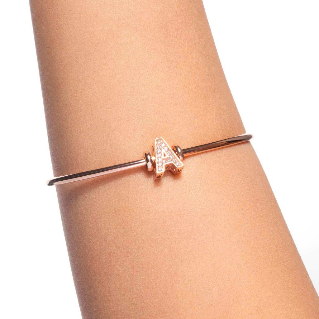 Liontin Emas 7k - Alphabet A Gold Charm - Dear You Collection - Juene Jewelry - Juene