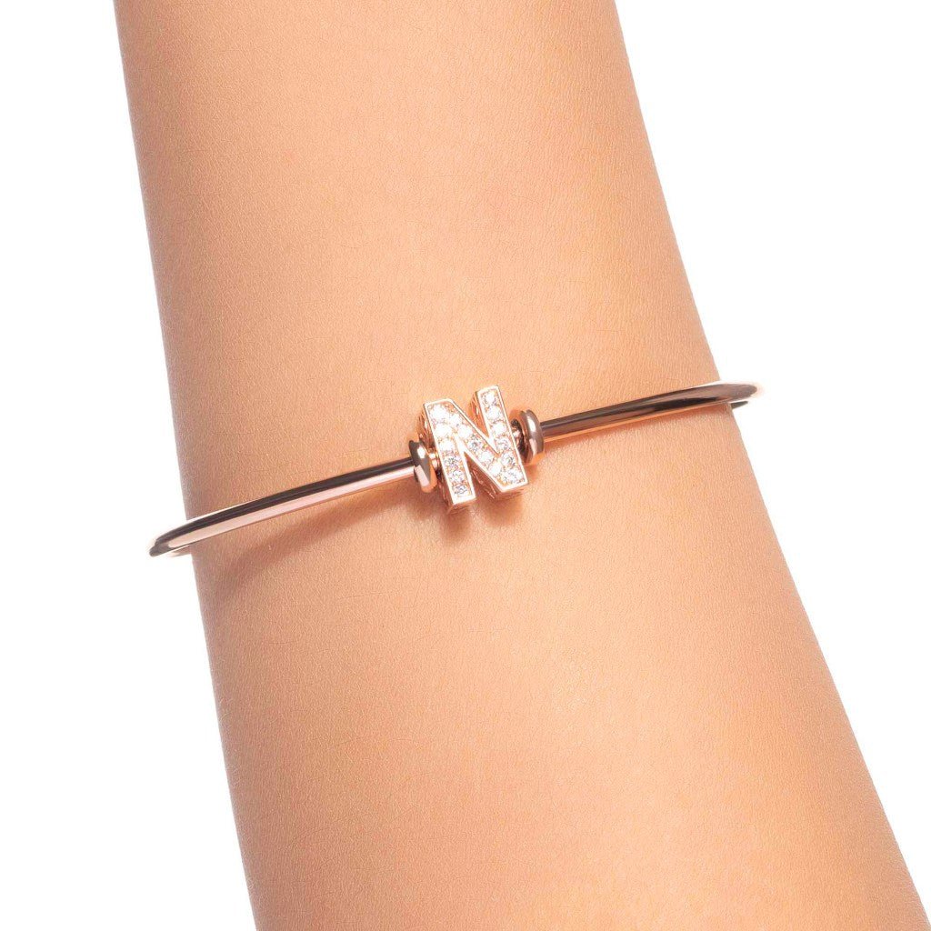 Liontin Emas 7k - Alphabet N Gold Charm - Dear You Collection - Juene Jewelry - Juene