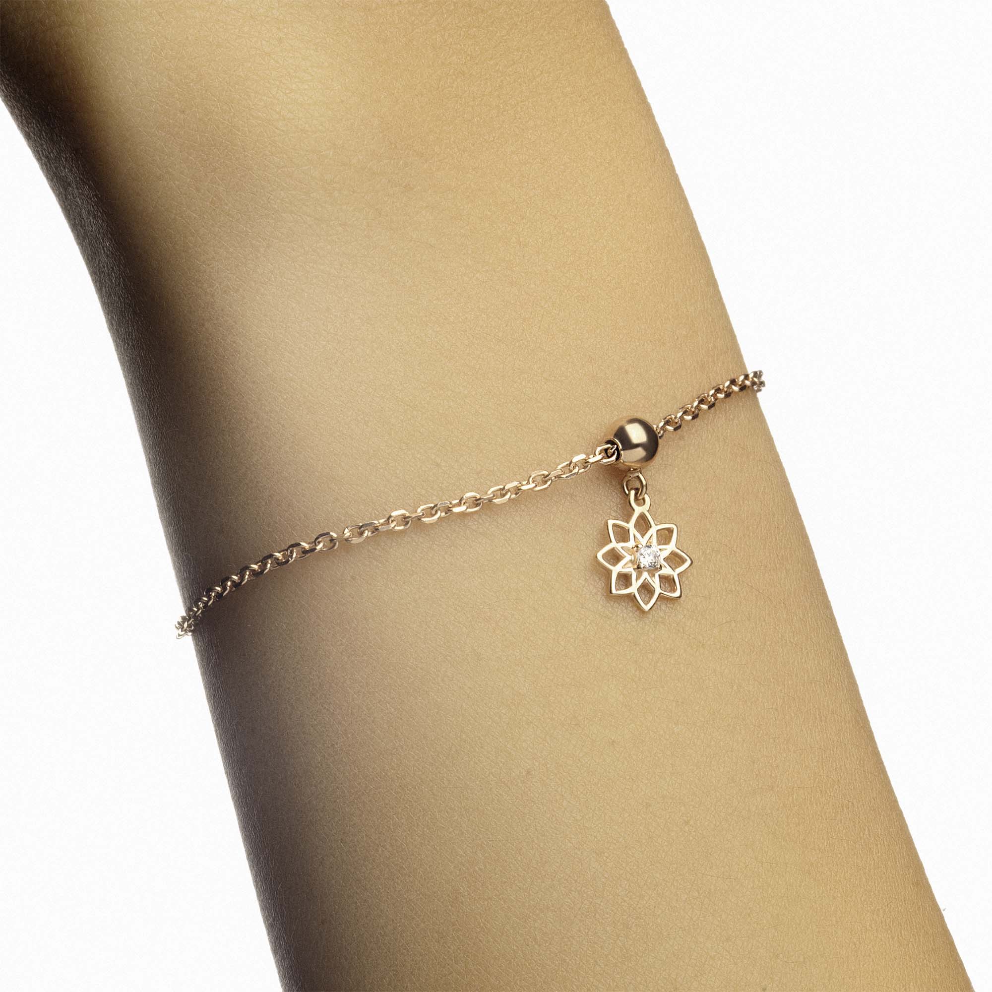 Liontin Emas 7k - Flower Gold Charm 02 - Luxxe 02 Collection - Juene Jewelry - Juene